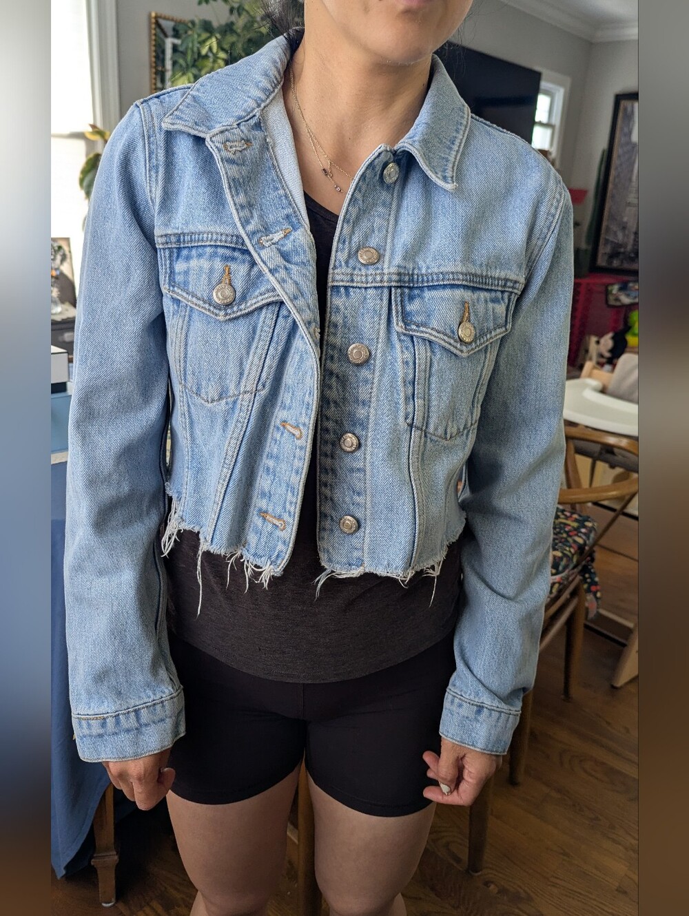 crop jean denim jacket